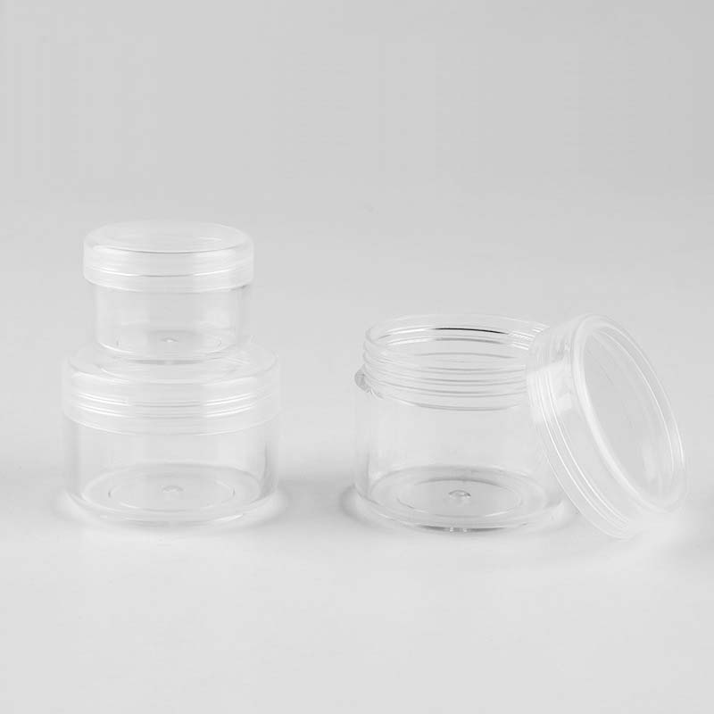3g round clear black pink blue purple jar cosmetic empty pot travel sample cream container