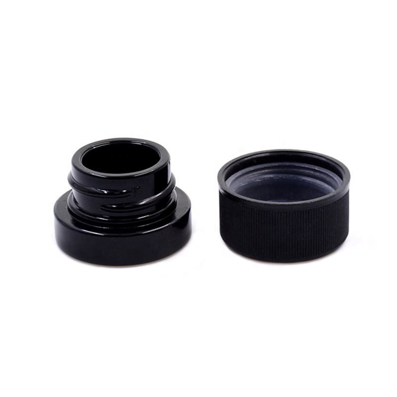 3ml 0.11oz cosmetic skincare cream jars 9ml child resistant dark empty cbd concentrate container childproof glass jar with lids