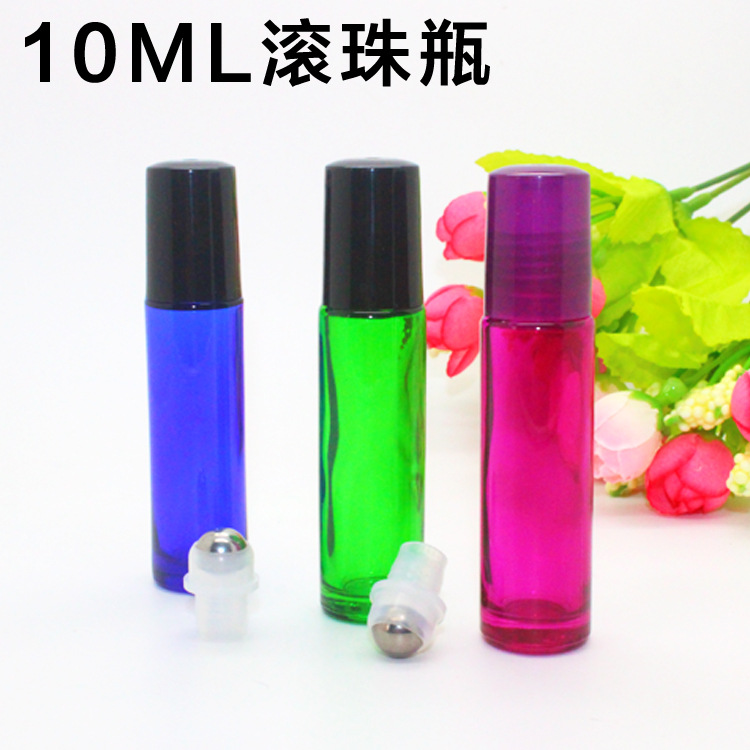 3ml 5ml 10 ml roll on bottles with metal roller refillable liquid packaging