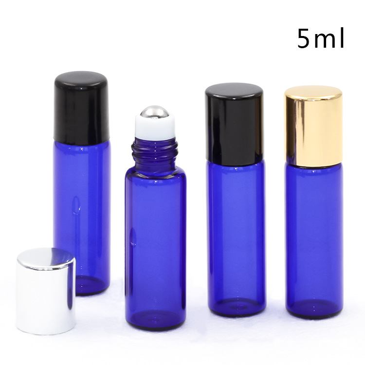 3ml 5ml 10 ml roll on bottles with metal roller refillable liquid packaging