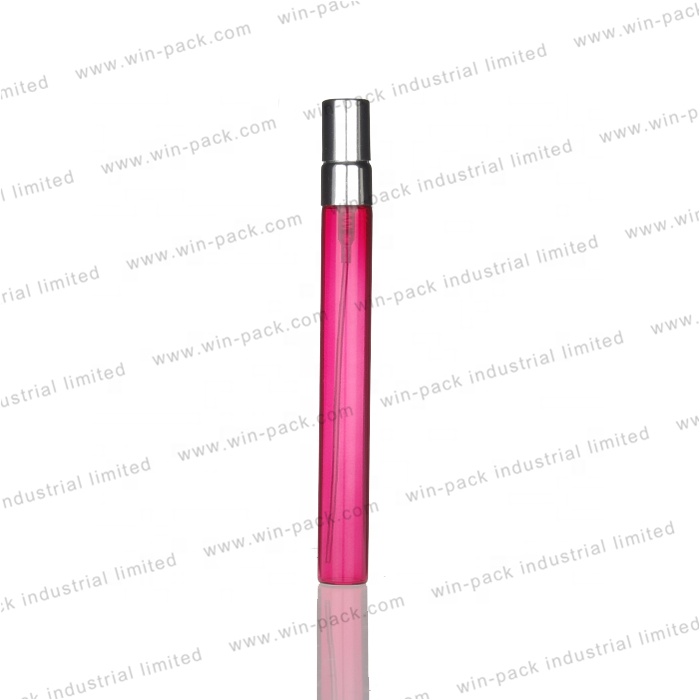 3ml 5ml 10ml 15ml empty round red color pump sprayer perfume bottle tube glass bottle