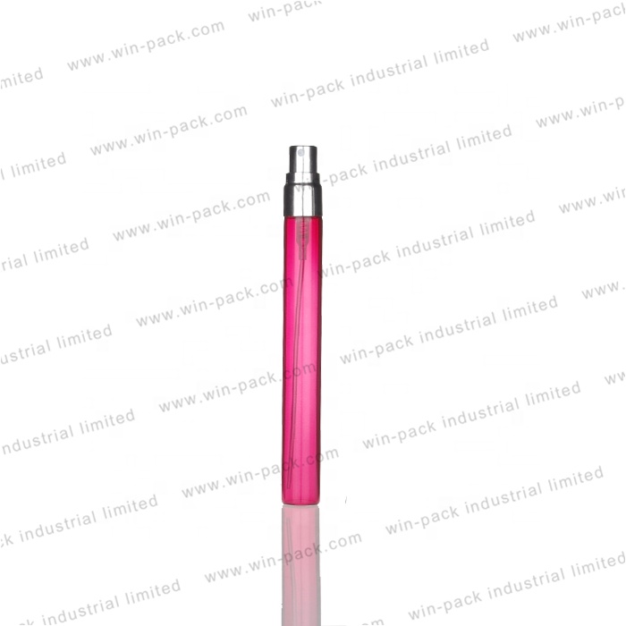 3ml 5ml 10ml 15ml empty round red color pump sprayer perfume bottle tube glass bottle