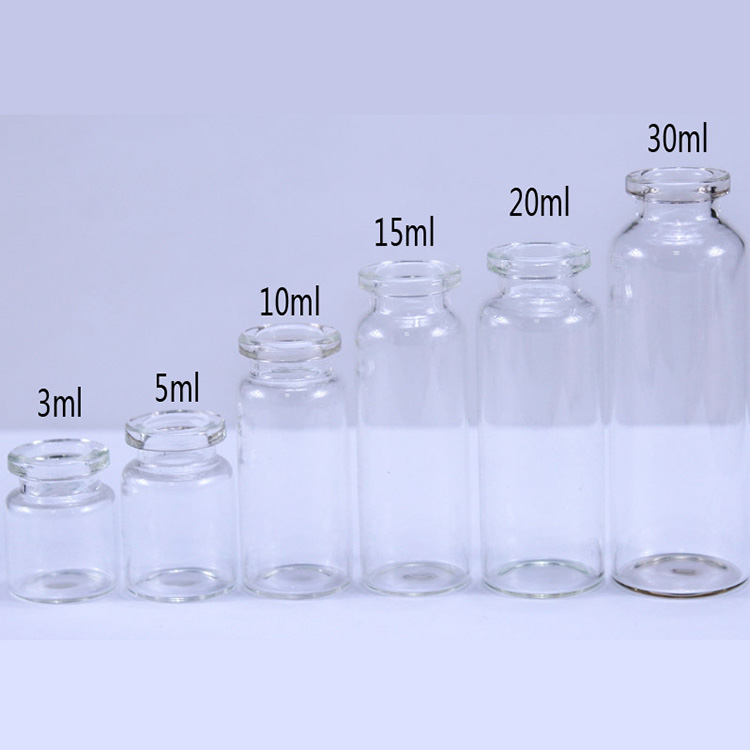3ml 5ml 10ml 20ml 30ml glass vial Cosmetic Ampule Bottle glass ampoule bottle for essential oil serum