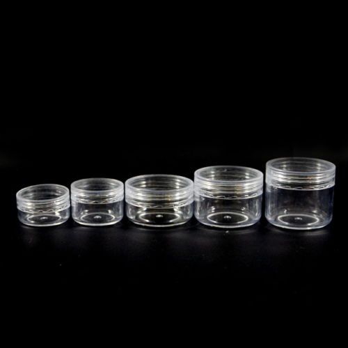 3ml 5ml 10ml 20ml cosmetic sample pot 5g 3g 10g 20g clear plastic cosmetic cream jar