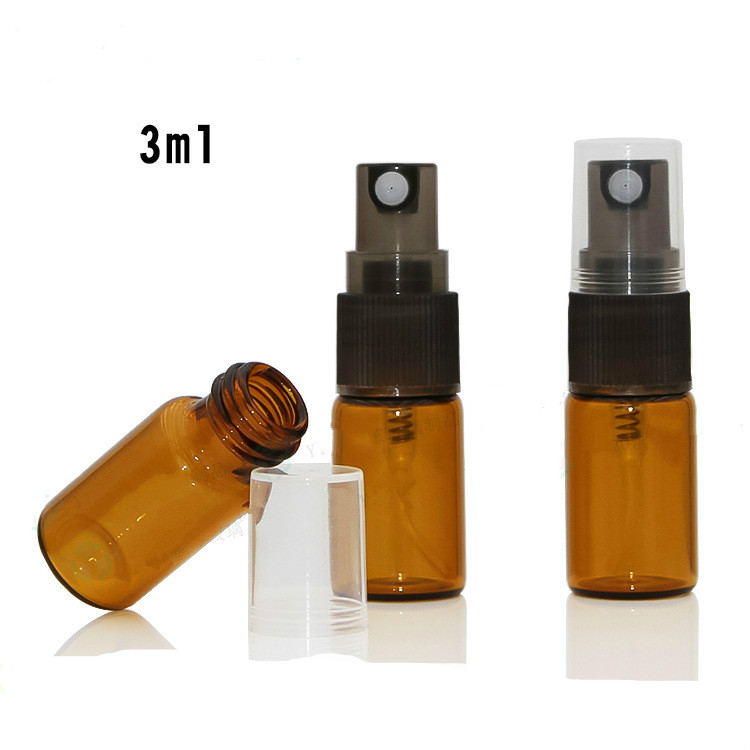 3ml, 5ml, 10ml Amber Perfume Brown glass spray bottle