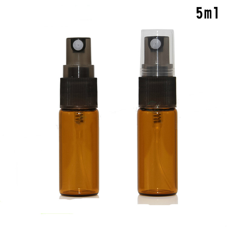 3ml, 5ml, 10ml Amber Perfume Brown glass spray bottle