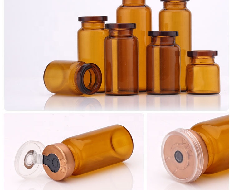 3ml 5ml 10ml Injection Sample Amber Glass Vial For Pharmaceutical Use