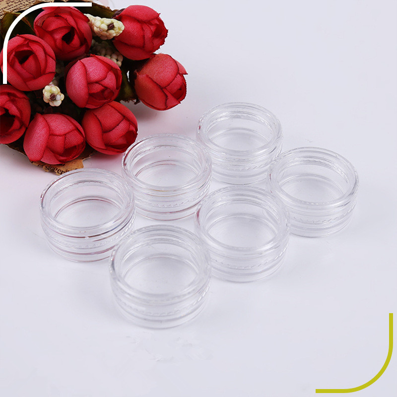 3ml 5ml 10ml Round Clear Plastic Jars Screw Top Empty Glitter Jar 15ml 30ml Cosmetic Packaging Containers