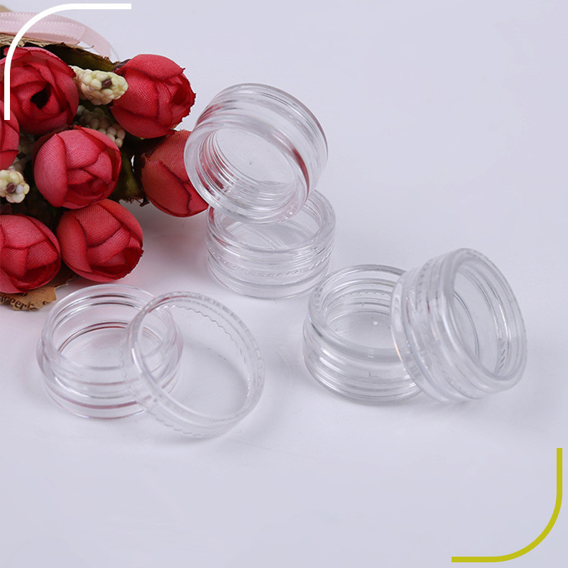 3ml 5ml 10ml Round Clear Plastic Jars Screw Top Empty Glitter Jar 15ml 30ml Cosmetic Packaging Containers