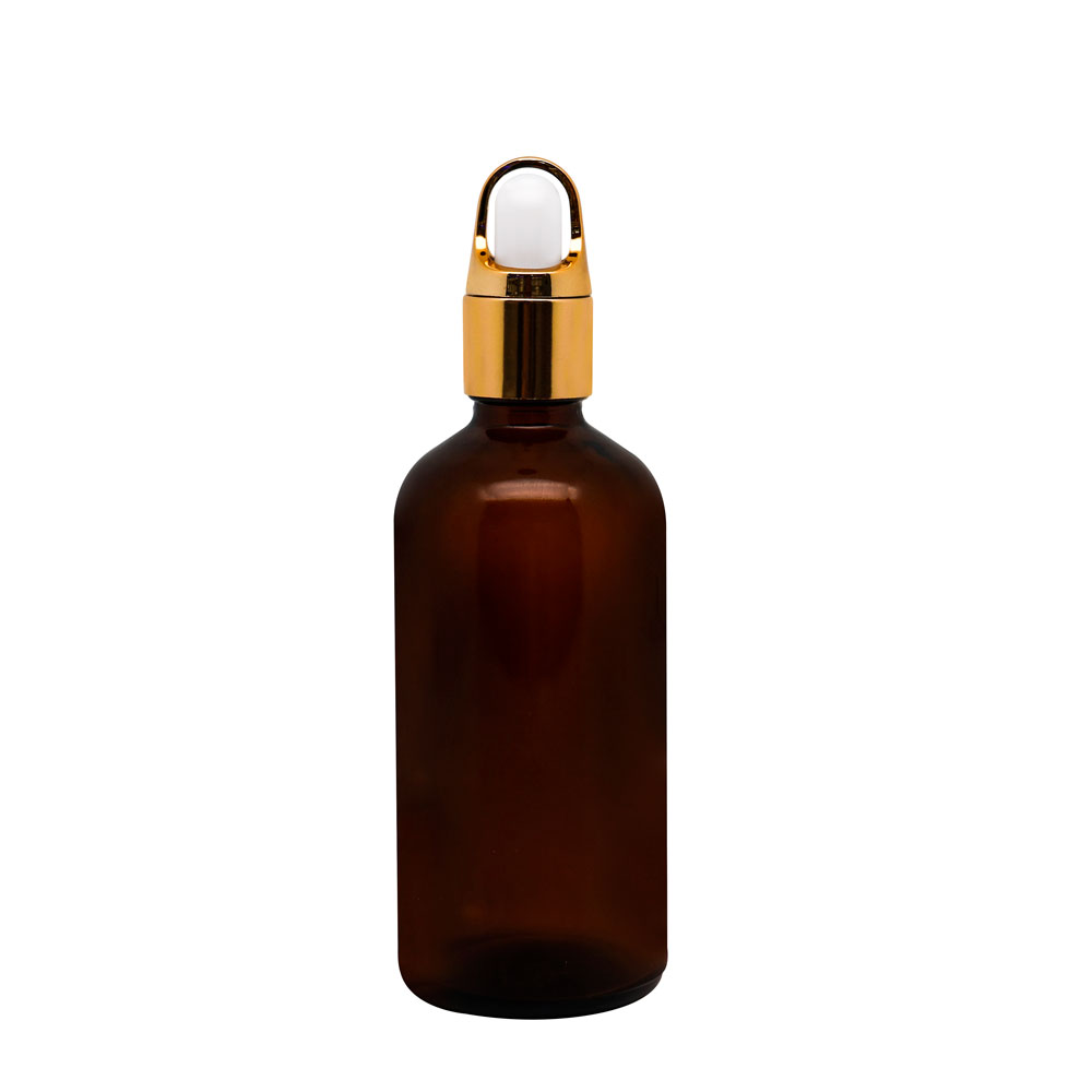 3ml 5ml 10ml essential oil dropper bottles 15ml 30ml 50ml 100ml calabash frosted empty amber glass dropper bottle with gold top