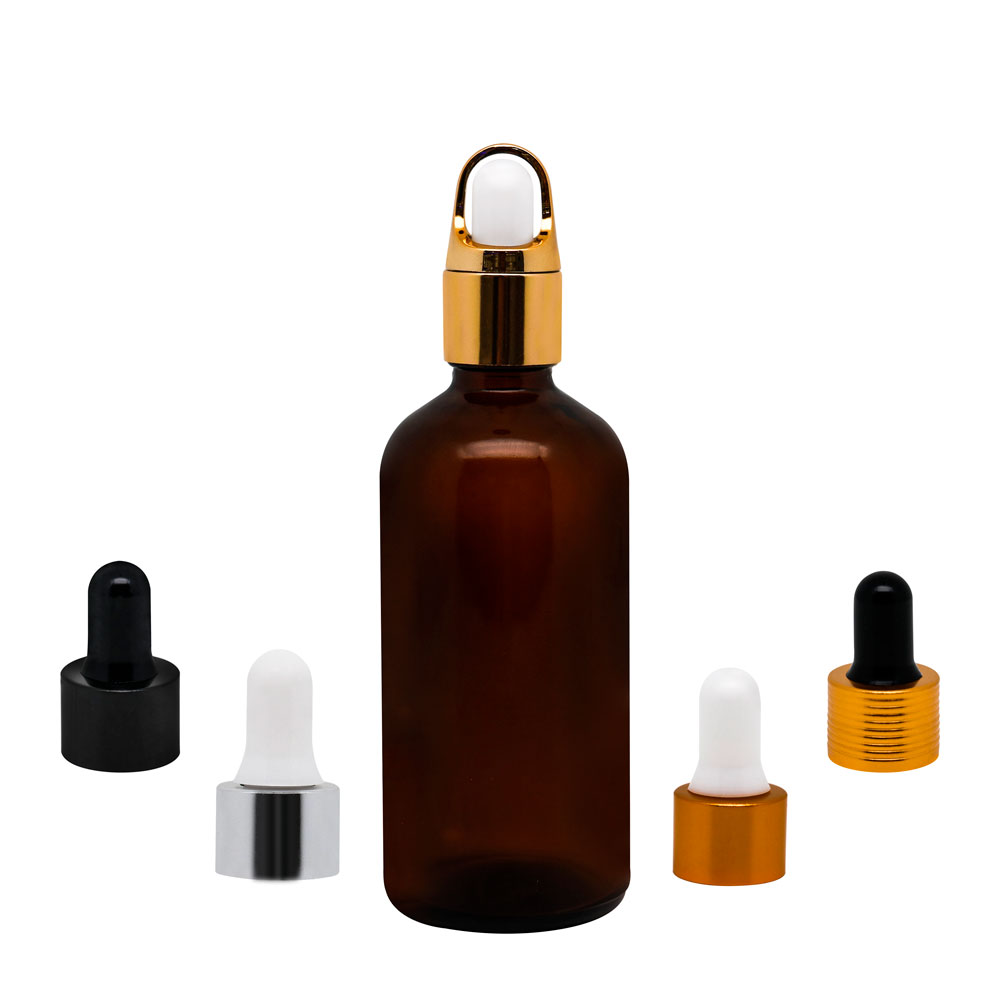 3ml 5ml 10ml essential oil dropper bottles 15ml 30ml 50ml 100ml calabash frosted empty amber glass dropper bottle with gold top