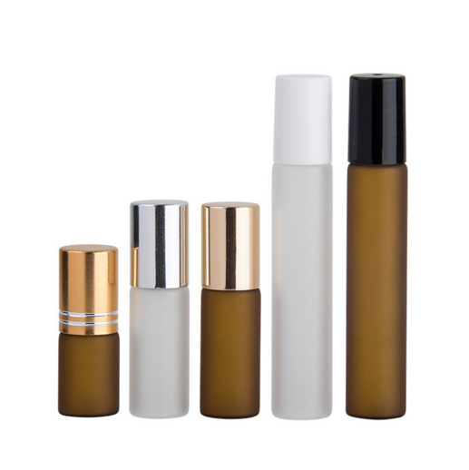 3ml 5ml 10ml frost glass roll on bottle sample bottle perfume bottle with steel roller or glass roller