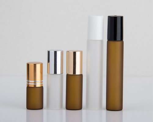 3ml 5ml 10ml frost glass roll on bottle sample bottle perfume bottle with steel roller or glass roller