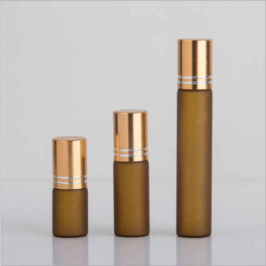 3ml 5ml 10ml frost glass roll on bottle sample bottle perfume bottle with steel roller or glass roller