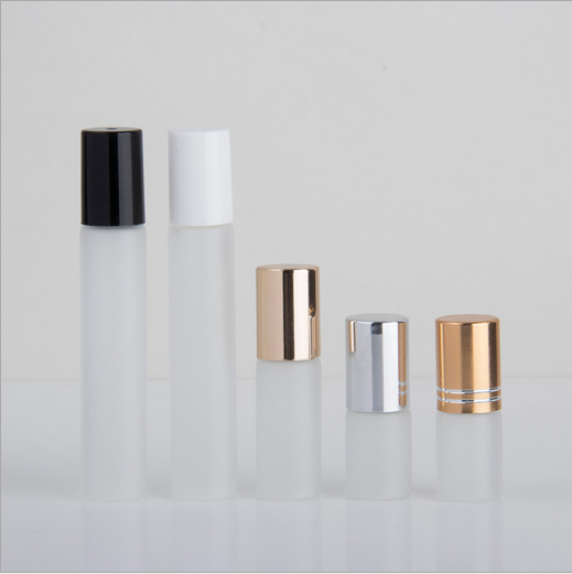 3ml 5ml 10ml frost glass roll on bottle sample bottle perfume bottle with steel roller or glass roller
