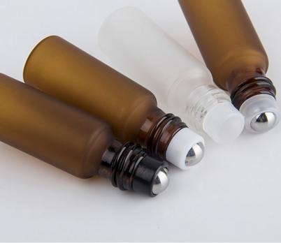 3ml 5ml 10ml frost glass roll on bottle sample bottle perfume bottle with steel roller or glass roller