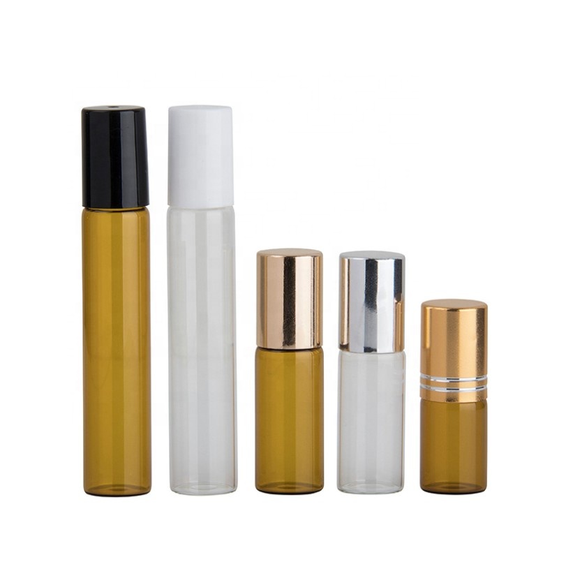 3ml 5ml 10ml frosted amber glass roll on bottle perfume roller bottle vials perfume glass bottle
