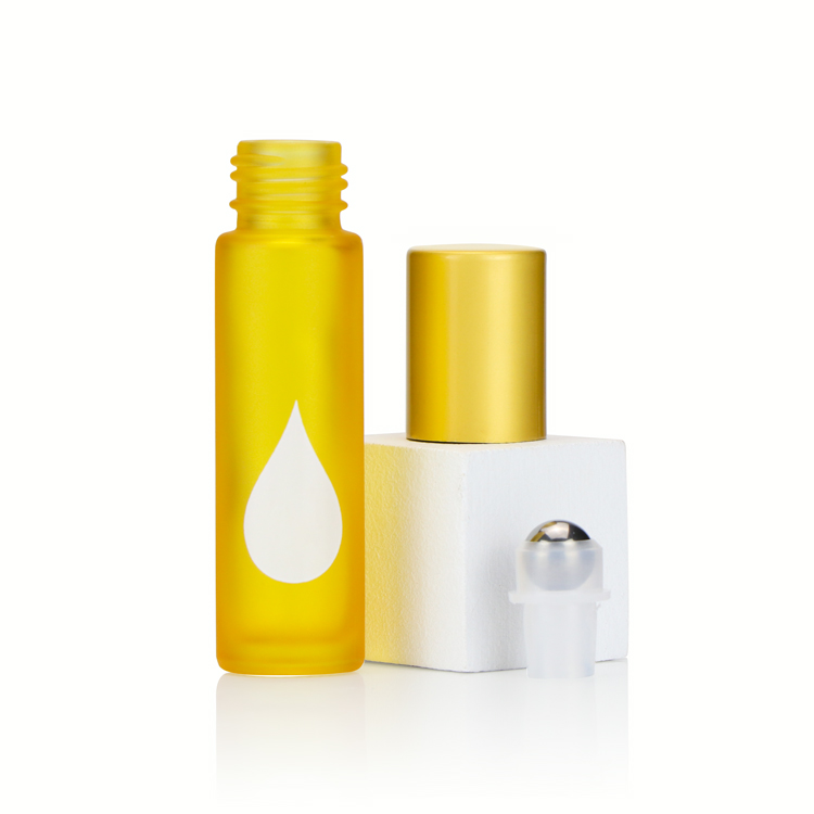 3ml 5ml 10ml roll on glass bottle with stainless steel roller ball