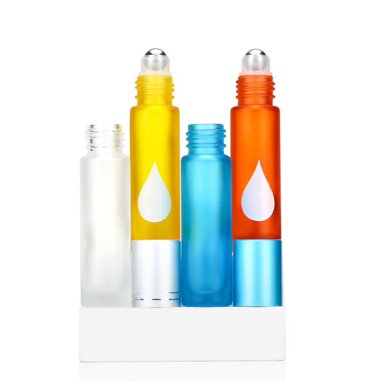3ml 5ml 10ml roll on glass bottle with stainless steel roller ball