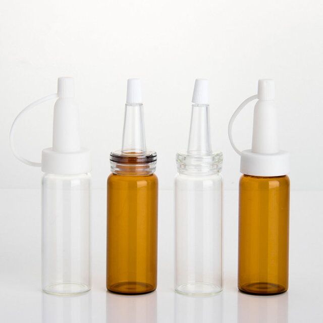 3ml 5ml 10ml small amber glass penicillin bottle medicine vial with long dispenser