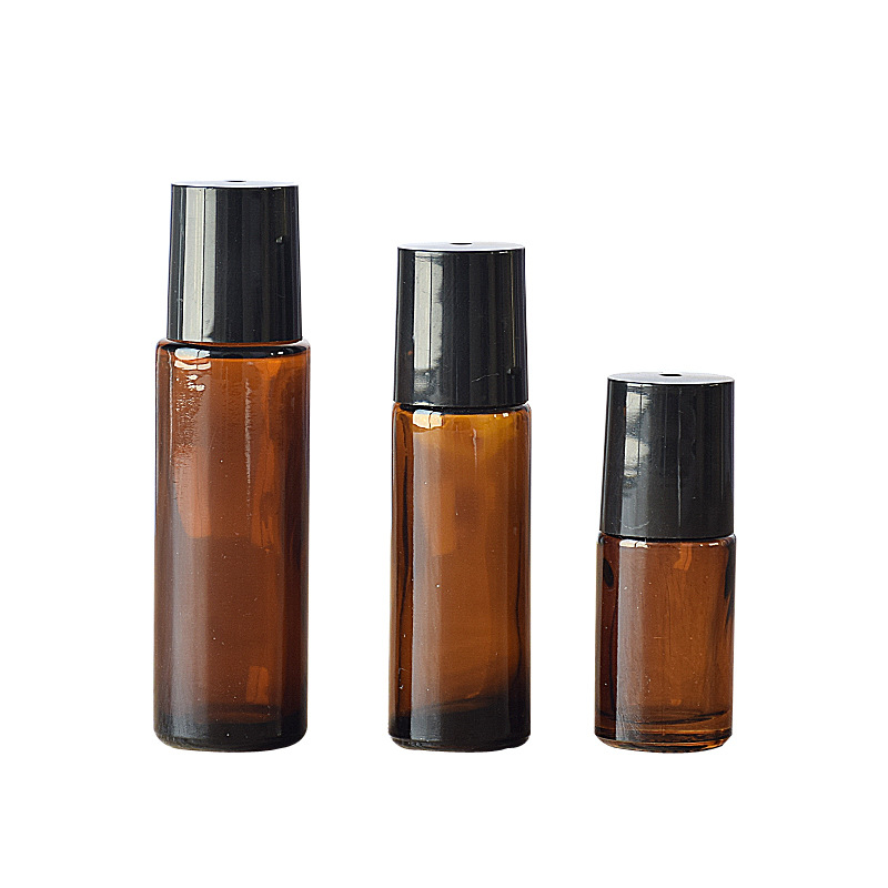 3ml 5ml 6ml 8ml 10ml 15ml amber clear blue glass roll on bottle with lids
