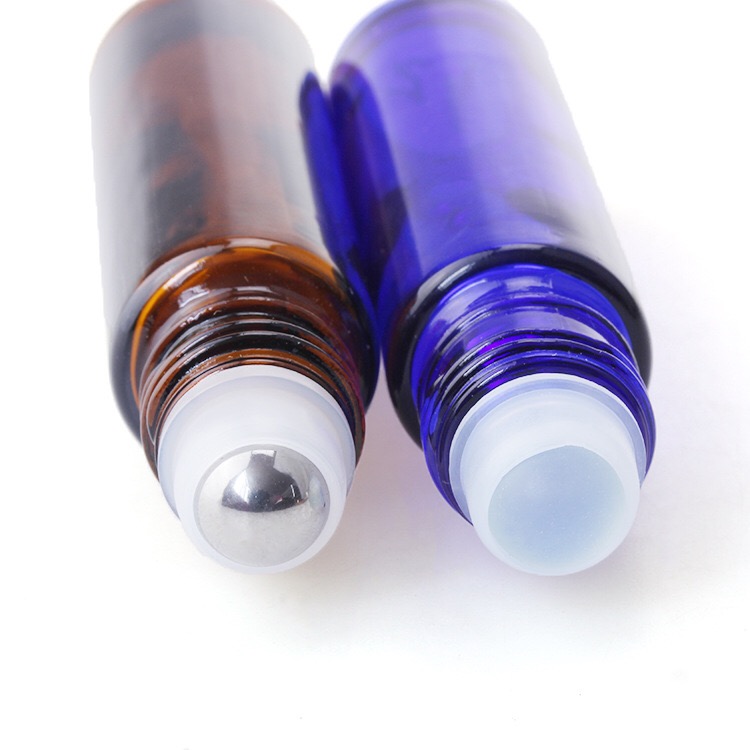 3ml 5ml 6ml 8ml 10ml 15ml amber clear blue glass roll on bottle with lids