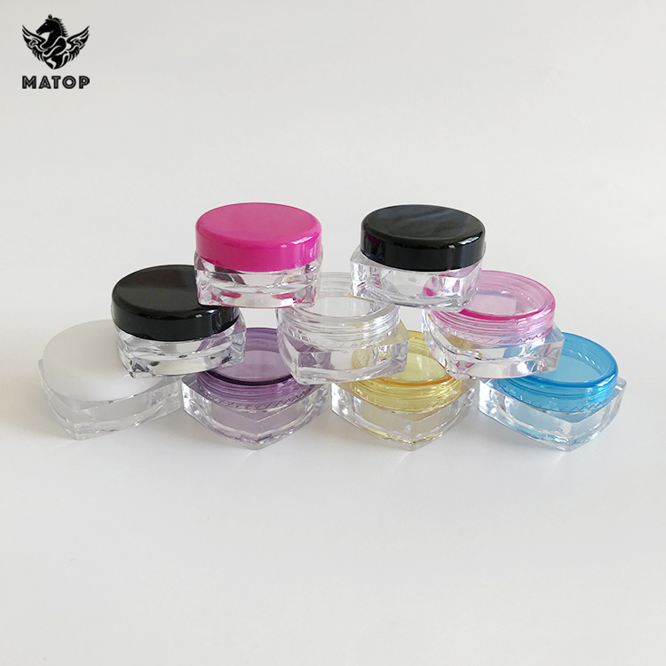 3ml 5ml 7ml 8ml 10ml 15ml 20ml 30ml small plastic cosmetics jars with lids