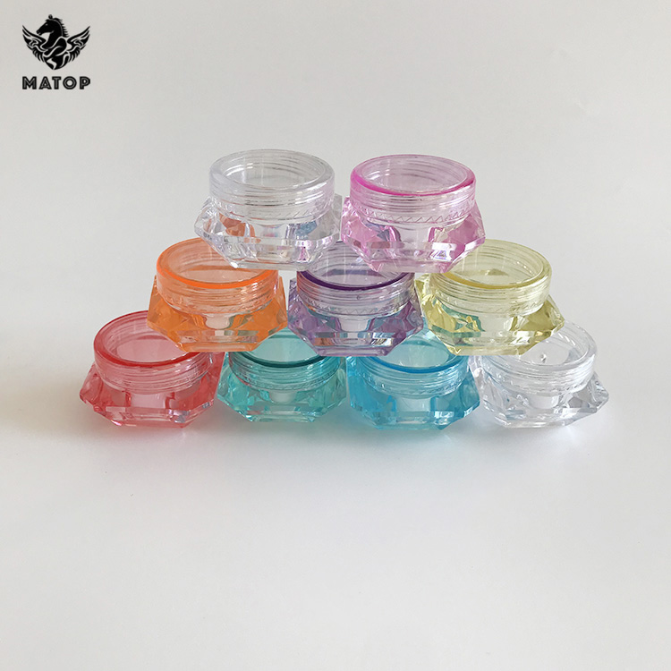 3ml 5ml 7ml 8ml 10ml 15ml 20ml 30ml small plastic cosmetics jars with lids