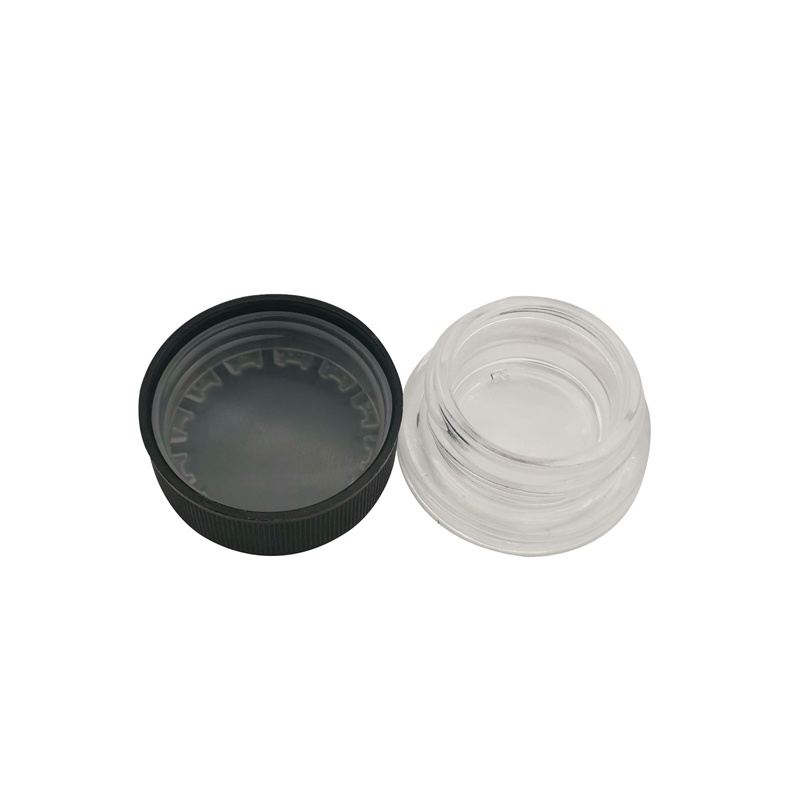 3ml 5ml 7ml 9ml cbd wax oil concentrate glass jars with child resistant cap
