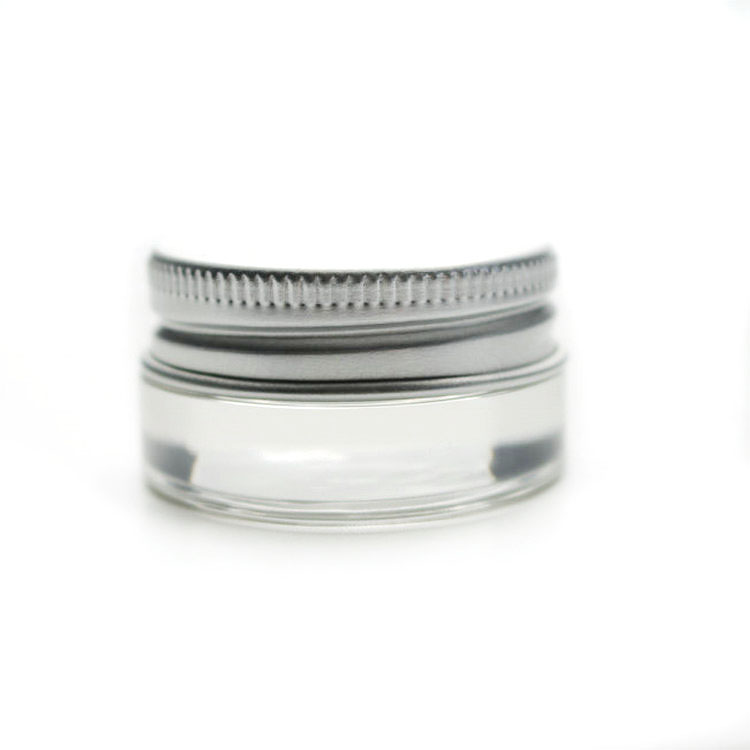 3ml 5ml 7ml 9ml glass jar 1gram Concentrate Container with Golden Logo Black Metal Lid