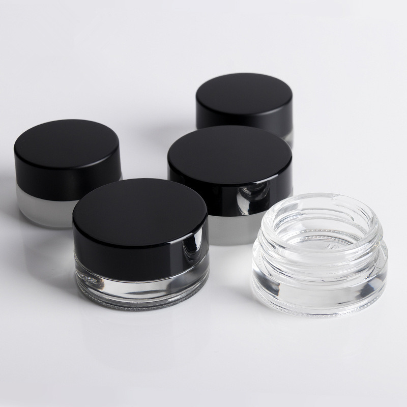 3ml 5ml 7ml frosted cosmetic cream glass jar with childproof lid