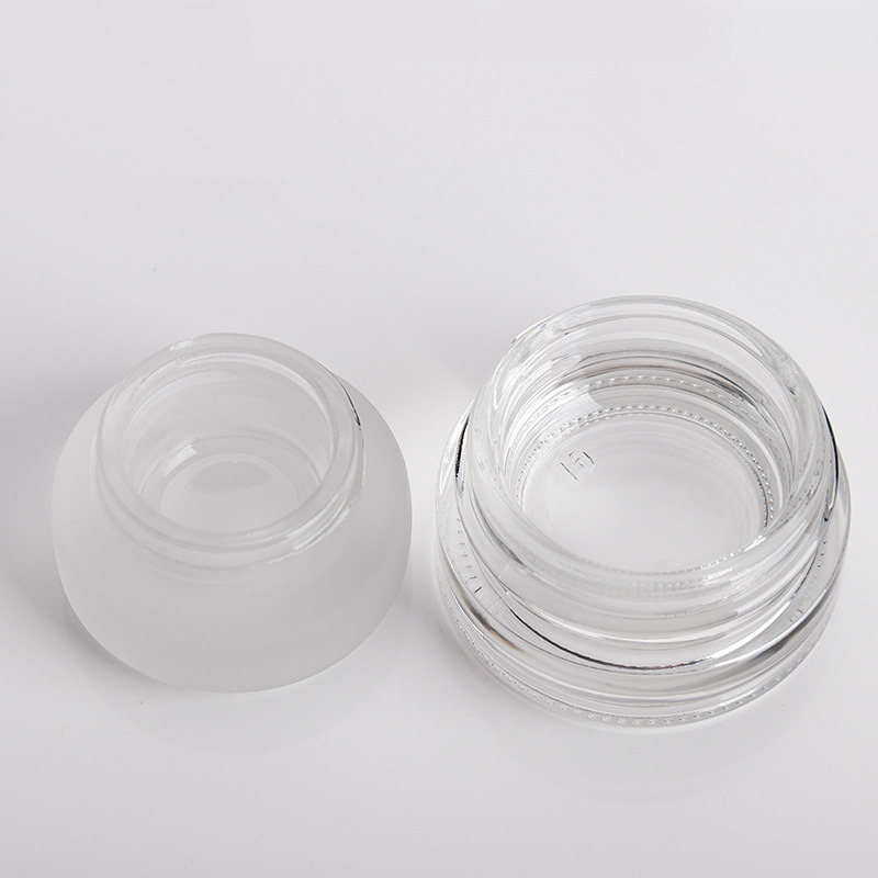 3ml 5ml 7ml frosted cosmetic cream glass jar with childproof lid
