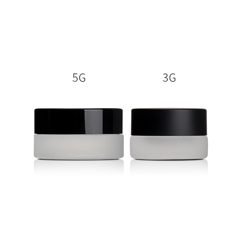3ml 5ml 7ml frosted cosmetic cream glass jar with childproof lid