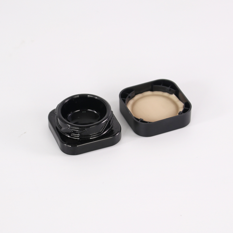 3ml 5ml 7ml mini storage container child resistant small empty concentrate black glass jar