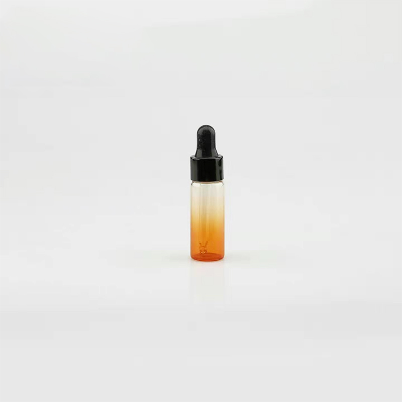 3ml 5ml 8ml 10ml 15ml clear pipette glass serum dropper bottles with gold aluminium middle collar and rubber top