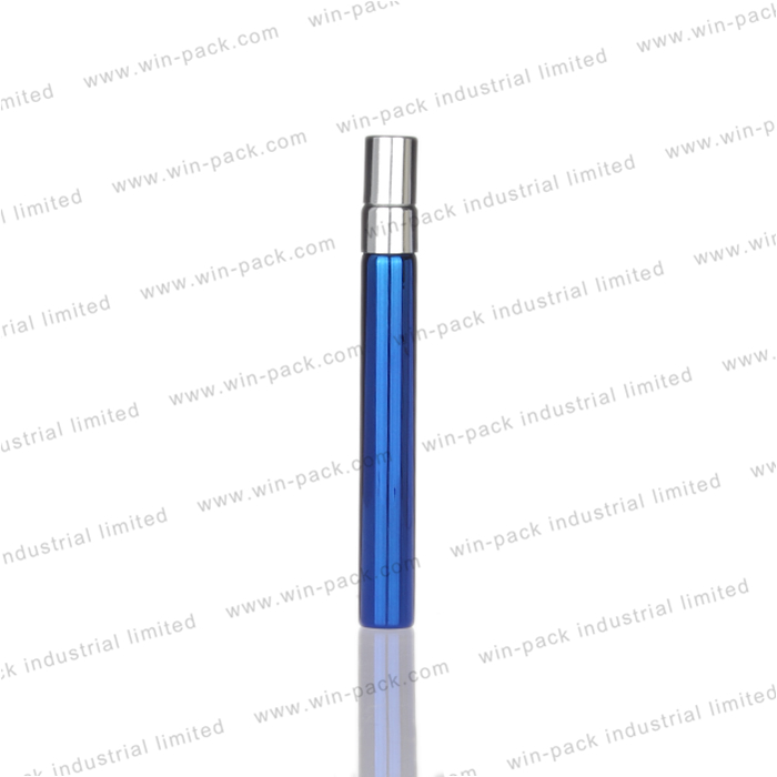 3ml 5ml 8ml 10ml 15ml mini black red clear perfume container painting color tube glass bottle with aluminum sprayer