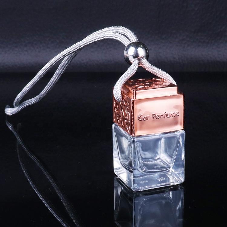 3ml 5ml 8ml 10ml Square bottle for car fragrance pendant air freshener empty perfume glass bottle hanging diffuser fancy perfume