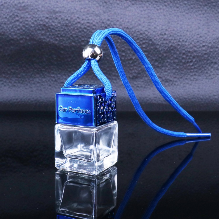 3ml 5ml 8ml 10ml Square bottle for car fragrance pendant air freshener empty perfume glass bottle hanging diffuser fancy perfume