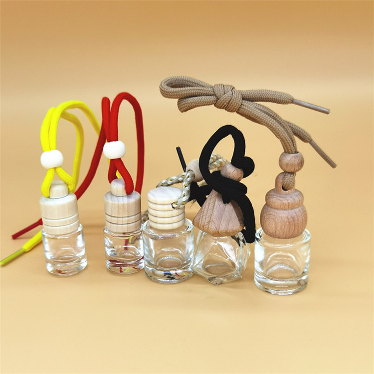 3ml 5ml 8ml 10ml Square bottle for car fragrance pendant air freshener empty perfume glass bottle hanging diffuser fancy perfume