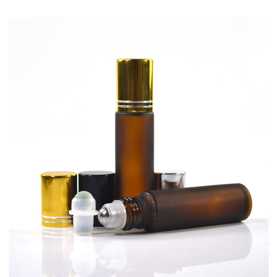 3ml 5ml 8ml 10ml clear amber colored glass roll on bottle