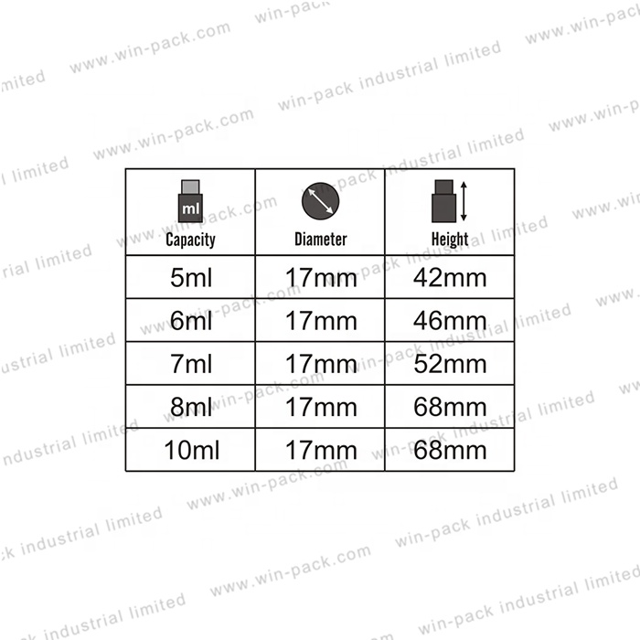 3ml 5ml 8ml 10ml hot sale roll on oil glass bottle with round top metal cap free sample