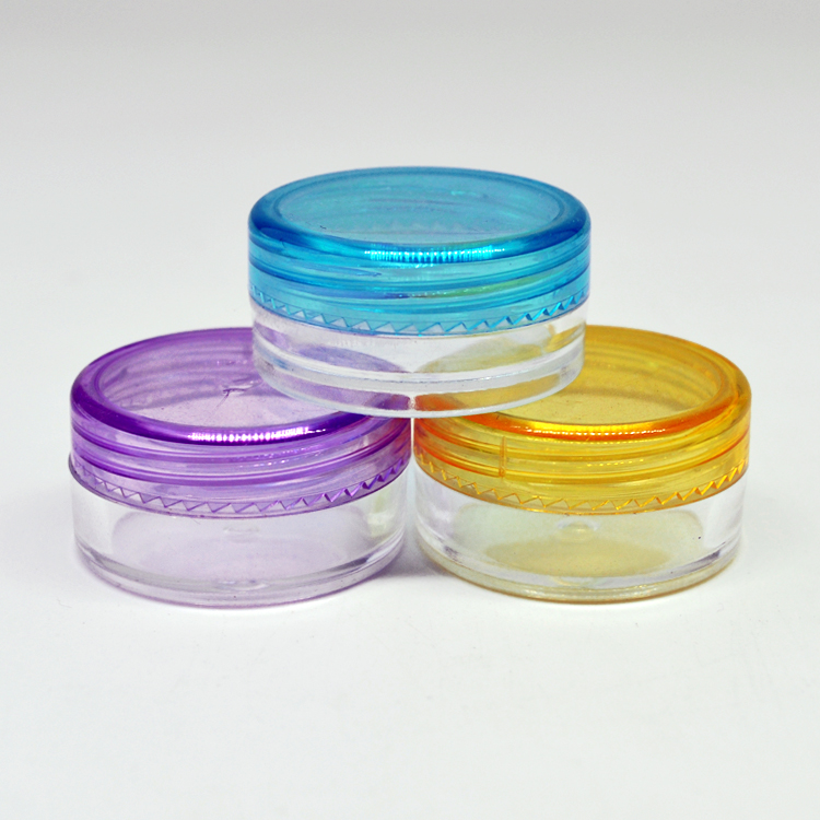 3ml 5ml cosmetic sample travel jars facial, eye, mask cream container 3g small pet plastic jar