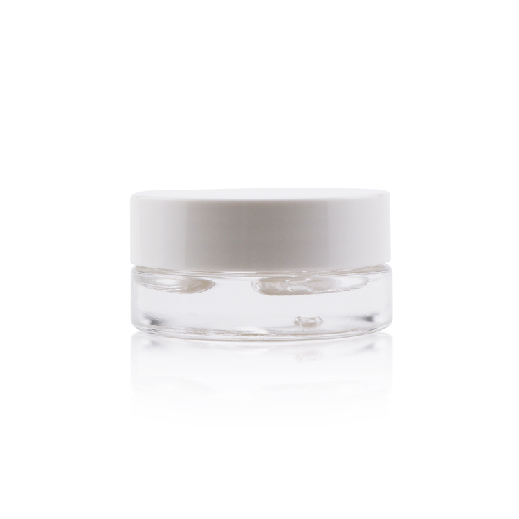 3ml 5ml glass jar 2 compartments for cosmetic cream packaging, 3ml 5ml cosmetic cream jar divided in 2 average parts