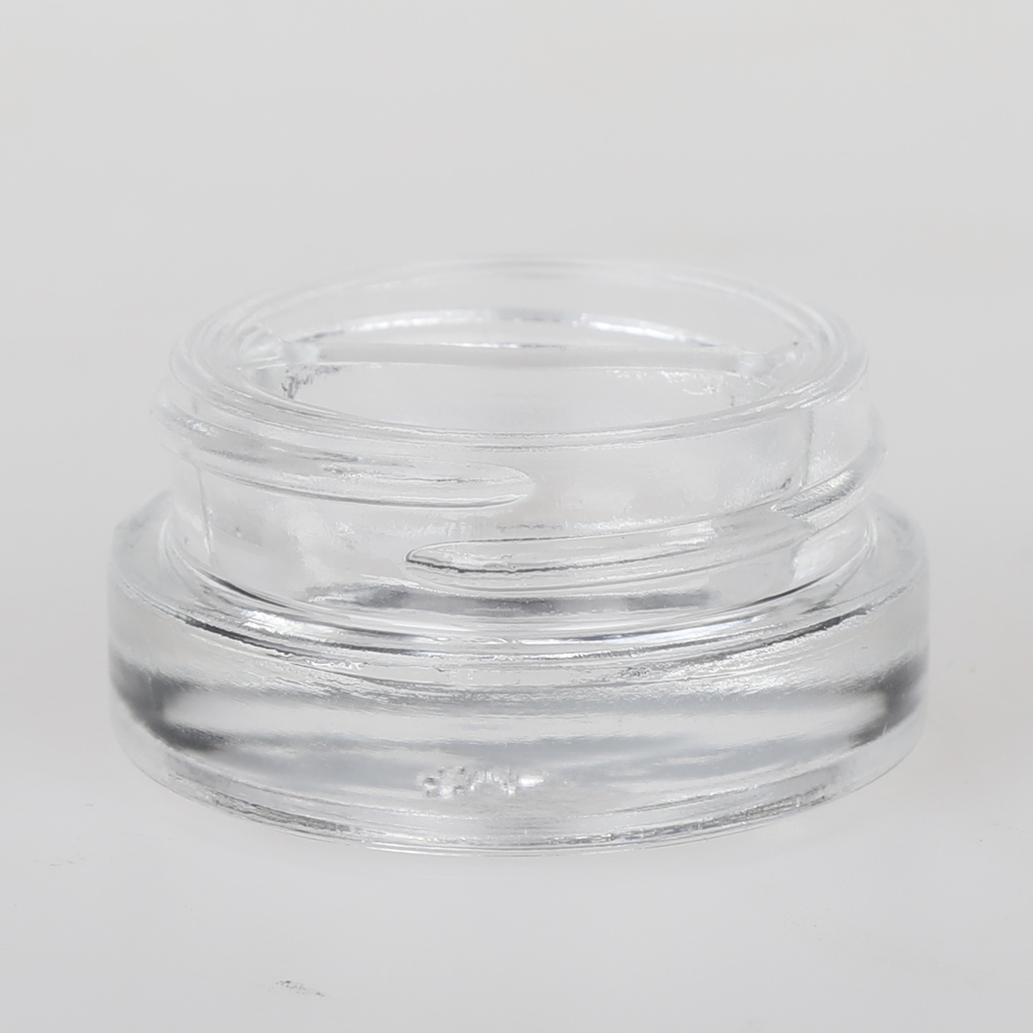 3ml 5ml mini clear glass Concentrate CBD rosin dab wax jar without child proof cap custom 9ml square round cosmetic shadow jar