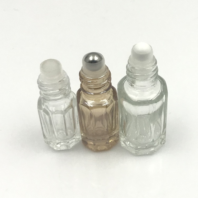 3ml/6ml/10ml/12ml Star anise transparent essential oil glass bottle roll on bottle with aluminum cap