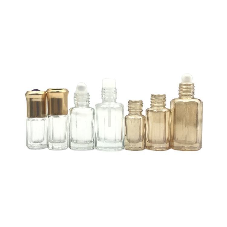 3ml/6ml/10ml/12ml Star anise transparent essential oil glass bottle roll on bottle with aluminum cap