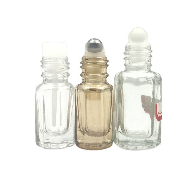 3ml/6ml/10ml/12ml Star anise transparent essential oil glass bottle roll on bottle with aluminum cap