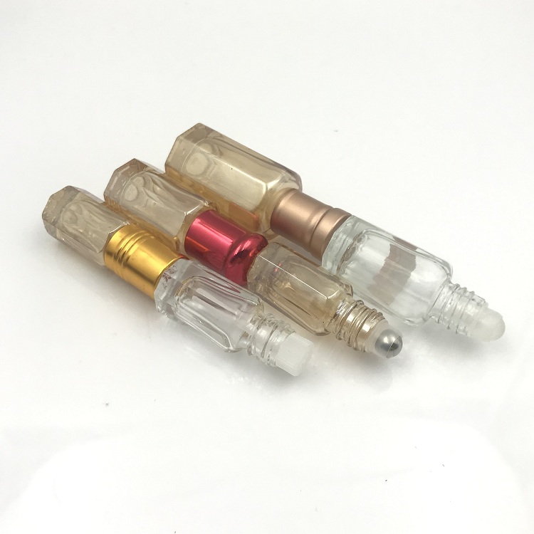 3ml/6ml/10ml/12ml Star anise transparent essential oil glass bottle roll on bottle with aluminum cap
