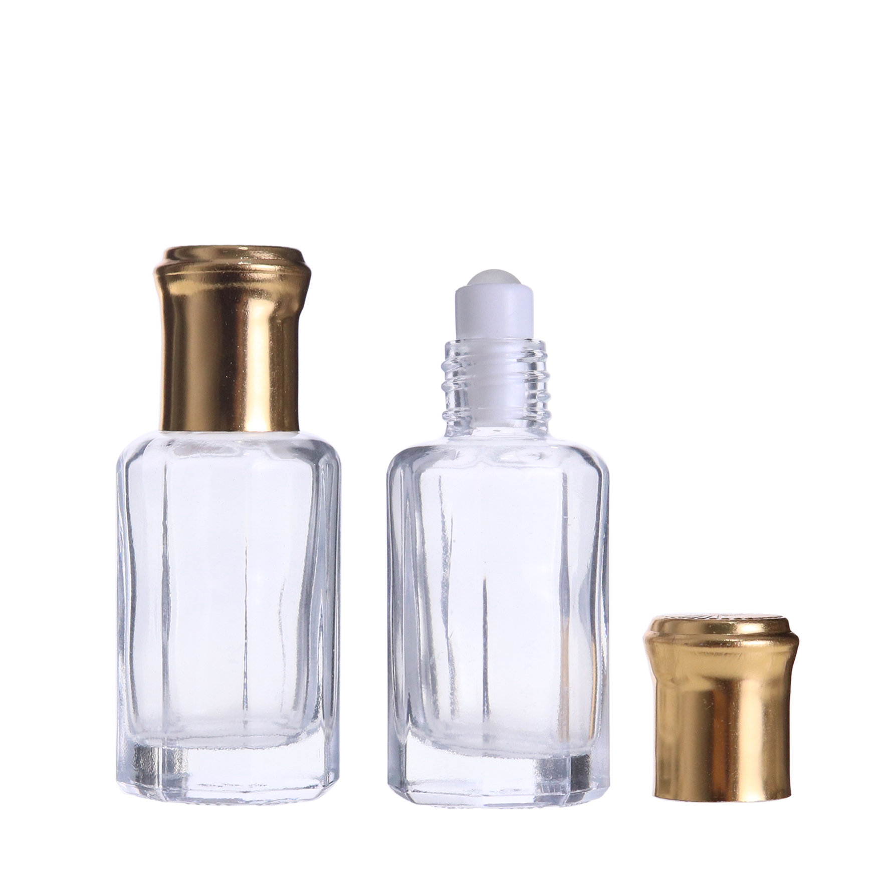 3ml 6ml 12ml Arabian oud attar gold screw cap glass perfume or agarwood oil fragrances in mini bottles