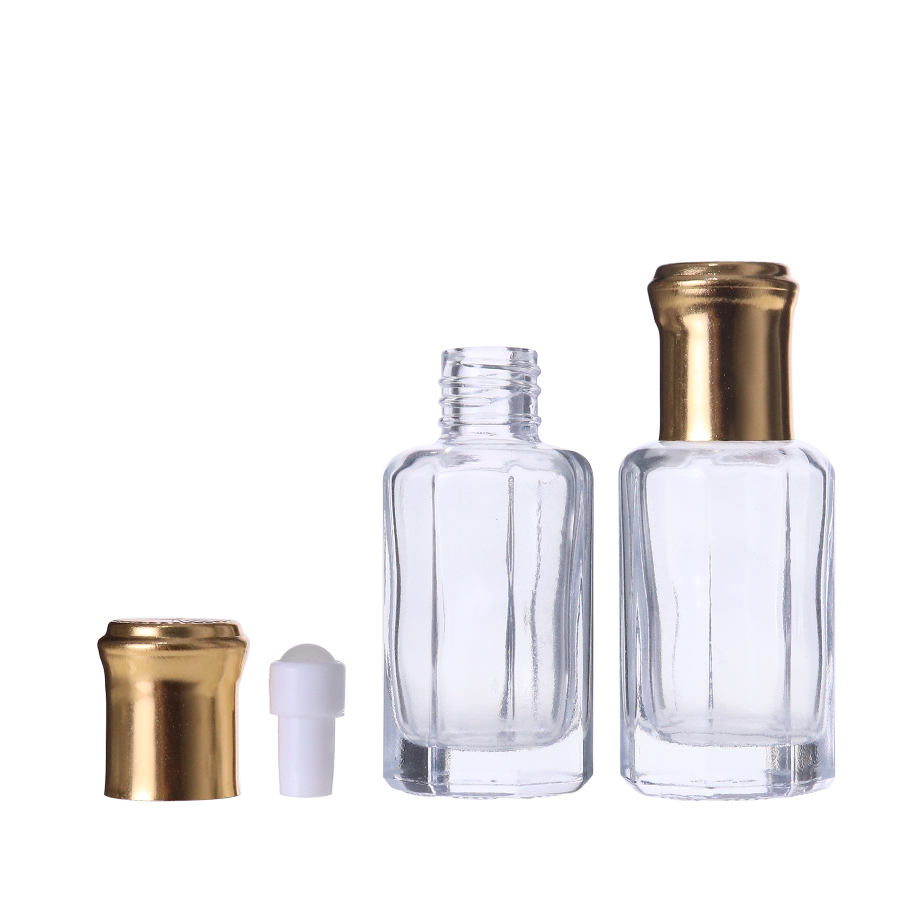 3ml 6ml 12ml Arabian oud attar gold screw cap glass perfume or agarwood oil fragrances in mini bottles